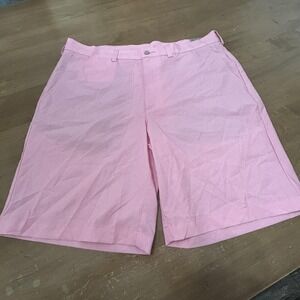 PGA TOUR Golf Shorts Mens 36 Pink Stretch Active Waistband Performance *Tear*